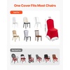 image:imageVEVOR Chair Covers Polyester Spandex Chair Cover Stretch Slipcovers for Wedding Party Dining Banquet FlatFront Chair Covers Whitea 53PCSReda