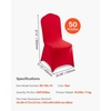 image:imageVEVOR Chair Covers Polyester Spandex Chair Cover Stretch Slipcovers for Wedding Party Dining Banquet FlatFront Chair Covers Whitea 53PCSReda