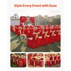 image:imageVEVOR Chair Covers Polyester Spandex Chair Cover Stretch Slipcovers for Wedding Party Dining Banquet FlatFront Chair Covers Whitea 53PCSReda
