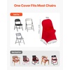 image:imageVEVOR Chair Covers Polyester Spandex Chair Cover Stretch Slipcovers for Wedding Party Dining Banquet FlatFront Chair Covers Whitea 53PCSRedc