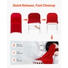image:imageVEVOR Chair Covers Polyester Spandex Chair Cover Stretch Slipcovers for Wedding Party Dining Banquet FlatFront Chair Covers Whitea 53PCSRedc