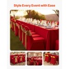 image:imageVEVOR Chair Covers Polyester Spandex Chair Cover Stretch Slipcovers for Wedding Party Dining Banquet FlatFront Chair Covers Whitea 53PCSRedc