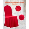 image:imageVEVOR Chair Covers Polyester Spandex Chair Cover Stretch Slipcovers for Wedding Party Dining Banquet FlatFront Chair Covers Whitea 53PCSRedd