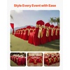 image:imageVEVOR Chair Covers Polyester Spandex Chair Cover Stretch Slipcovers for Wedding Party Dining Banquet FlatFront Chair Covers Whitea 53PCSRedd