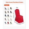 image:imageVEVOR Chair Covers Polyester Spandex Chair Cover Stretch Slipcovers for Wedding Party Dining Banquet FlatFront Chair Covers Whitea 53PCSRedd