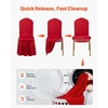 image:imageVEVOR Chair Covers Polyester Spandex Chair Cover Stretch Slipcovers for Wedding Party Dining Banquet FlatFront Chair Covers Whitea 53PCSRedd