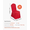image:imageVEVOR Chair Covers Polyester Spandex Chair Cover Stretch Slipcovers for Wedding Party Dining Banquet FlatFront Chair Covers Whitea 53PCSRedd