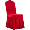 image:imageVEVOR Chair Covers Polyester Spandex Chair Cover Stretch Slipcovers for Wedding Party Dining Banquet FlatFront Chair Covers Whitea 53PCSRedd