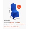 image:imageVEVOR Chair Covers Polyester Spandex Chair Cover Stretch Slipcovers for Wedding Party Dining Banquet FlatFront Chair Covers Whitea 53PCSRoyal Bluea