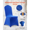 image:imageVEVOR Chair Covers Polyester Spandex Chair Cover Stretch Slipcovers for Wedding Party Dining Banquet FlatFront Chair Covers Whitea 53PCSRoyal Bluea