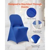 image:imageVEVOR Chair Covers Polyester Spandex Chair Cover Stretch Slipcovers for Wedding Party Dining Banquet FlatFront Chair Covers Whitea 53PCSRoyal Bluec