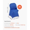image:imageVEVOR Chair Covers Polyester Spandex Chair Cover Stretch Slipcovers for Wedding Party Dining Banquet FlatFront Chair Covers Whitea 53PCSRoyal Bluec