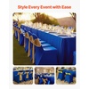 image:imageVEVOR Chair Covers Polyester Spandex Chair Cover Stretch Slipcovers for Wedding Party Dining Banquet FlatFront Chair Covers Whitea 53PCSRoyal Bluec