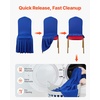 image:imageVEVOR Chair Covers Polyester Spandex Chair Cover Stretch Slipcovers for Wedding Party Dining Banquet FlatFront Chair Covers Whitea 53PCSRoyal Blued