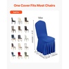 image:imageVEVOR Chair Covers Polyester Spandex Chair Cover Stretch Slipcovers for Wedding Party Dining Banquet FlatFront Chair Covers Whitea 53PCSRoyal Blued