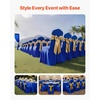 image:imageVEVOR Chair Covers Polyester Spandex Chair Cover Stretch Slipcovers for Wedding Party Dining Banquet FlatFront Chair Covers Whitea 53PCSRoyal Blued