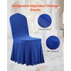 image:imageVEVOR Chair Covers Polyester Spandex Chair Cover Stretch Slipcovers for Wedding Party Dining Banquet FlatFront Chair Covers Whitea 53PCSRoyal Blued