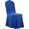 image:imageVEVOR Chair Covers Polyester Spandex Chair Cover Stretch Slipcovers for Wedding Party Dining Banquet FlatFront Chair Covers Whitea 53PCSRoyal Blued