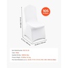 image:imageVEVOR Chair Covers Polyester Spandex Chair Cover Stretch Slipcovers for Wedding Party Dining Banquet FlatFront Chair Covers Whitea 53PCSWhite