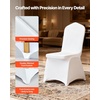 image:imageVEVOR Chair Covers Polyester Spandex Chair Cover Stretch Slipcovers for Wedding Party Dining Banquet FlatFront Chair Covers Whitea 53PCSWhite