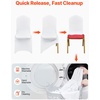image:imageVEVOR Chair Covers Polyester Spandex Chair Cover Stretch Slipcovers for Wedding Party Dining Banquet FlatFront Chair Covers Whitea 53PCSWhitea