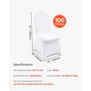 image:imageVEVOR Chair Covers Polyester Spandex Chair Cover Stretch Slipcovers for Wedding Party Dining Banquet FlatFront Chair Covers Whitea 53PCSWhitea