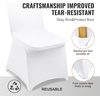 image:imageVEVOR Chair Covers Polyester Spandex Chair Cover Stretch Slipcovers for Wedding Party Dining Banquet FlatFront Chair Covers Whitea 53PCSWhitea