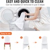 image:imageVEVOR Chair Covers Polyester Spandex Chair Cover Stretch Slipcovers for Wedding Party Dining Banquet FlatFront Chair Covers Whitea 53PCSWhitea