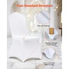 image:imageVEVOR Chair Covers Polyester Spandex Chair Cover Stretch Slipcovers for Wedding Party Dining Banquet FlatFront Chair Covers Whitea 53PCSWhitea
