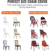 image:imageVEVOR Chair Covers Polyester Spandex Chair Cover Stretch Slipcovers for Wedding Party Dining Banquet FlatFront Chair Covers Whitea 53PCSWhiteb