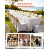 image:imageVEVOR Chair Covers Polyester Spandex Chair Cover Stretch Slipcovers for Wedding Party Dining Banquet FlatFront Chair Covers Whitea 53PCSWhitec