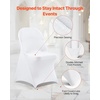 image:imageVEVOR Chair Covers Polyester Spandex Chair Cover Stretch Slipcovers for Wedding Party Dining Banquet FlatFront Chair Covers Whitea 53PCSWhitec