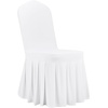 image:imageVEVOR Chair Covers Polyester Spandex Chair Cover Stretch Slipcovers for Wedding Party Dining Banquet FlatFront Chair Covers Whitea 53PCSWhited