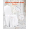 image:imageVEVOR Chair Covers Polyester Spandex Chair Cover Stretch Slipcovers for Wedding Party Dining Banquet FlatFront Chair Covers Whitea 53PCSWhited