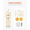 image:imageVEVOR Coat Rack Freestanding Coats Tree Stand with Stable Marble Base amp 6 Hooks Free Standing Hall Coat Rack for Entryway Bedroom Office Living Room Modern Clothes Hanger for Coats Hats Bagswith Storage Board