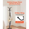 image:imageVEVOR Coat Rack Freestanding Coats Tree Stand with Stable Marble Base amp 6 Hooks Free Standing Hall Coat Rack for Entryway Bedroom Office Living Room Modern Clothes Hanger for Coats Hats Bagswith Umbrella Holder