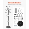 image:imageVEVOR Coat Rack Freestanding Coats Tree Stand with Stable Marble Base amp 6 Hooks Free Standing Hall Coat Rack for Entryway Bedroom Office Living Room Modern Clothes Hanger for Coats Hats Bagswith Umbrella Holder