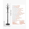 image:imageVEVOR Coat Rack Freestanding Coats Tree Stand with Stable Marble Base amp 6 Hooks Free Standing Hall Coat Rack for Entryway Bedroom Office Living Room Modern Clothes Hanger for Coats Hats BagsHook