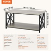 image:imageVEVOR Coffee Table Modern Faux Marble Coffee Table Large 2Tier Rectangle Center Desk with Geometric Legs Minimalist Sturdy Metal Frame Accent End Desk for Living Room Office Easy Assembly White40 Inch