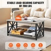 image:imageVEVOR Coffee Table Modern Faux Marble Coffee Table Large 2Tier Rectangle Center Desk with Geometric Legs Minimalist Sturdy Metal Frame Accent End Desk for Living Room Office Easy Assembly White40 Inch