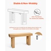 image:imageVEVOR Console Table 63 Inch Entryway Table with Storage Wooden Rectangle Hallway Table Narrow Sofa Table Behind The Couch Console Tables for Entryway Hallway Living Room NaturalNatural