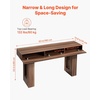 image:imageVEVOR Console Table 63 Inch Entryway Table with Storage Wooden Rectangle Hallway Table Narrow Sofa Table Behind The Couch Console Tables for Entryway Hallway Living Room NaturalBrown