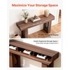 image:imageVEVOR Console Table 63 Inch Entryway Table with Storage Wooden Rectangle Hallway Table Narrow Sofa Table Behind The Couch Console Tables for Entryway Hallway Living Room NaturalBrown