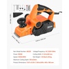 image:imageVEVOR Electric Hand Planer 314Inch Cut Width 7Amp 14500 RPM Corded Power Handheld Planer for Wood with Adjustable Cut Depth 2 Blades for Woodworking Wood Chamfer DIY Smooth Finish Carpentry