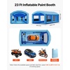 image:imageVEVOR Inflatable Paint Booth 23 x 13 x 9 ft Portable Spray Booth with 480W750W Blowers Large Filter Cotton Changing Area Arched Roof Painting Tent for ATV Motorcycle Medium Furniture Blue