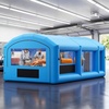 image:imageVEVOR Inflatable Paint Booth 23 x 13 x 9 ft Portable Spray Booth with 480W750W Blowers Large Filter Cotton Changing Area Arched Roof Painting Tent for ATV Motorcycle Medium Furniture Blue