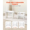 image:imageVEVOR Montessori Weaning Table and Chair Set Wooden Kids Table and Chair Set for Toddlers 15 Step Stool with Whiteboard and 3 Heights Adjustable Easy to Clean for Eating Drawing Reading PlayingWhite