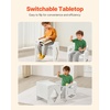 image:imageVEVOR Montessori Weaning Table and Chair Set Wooden Kids Table and Chair Set for Toddlers 15 Step Stool with Whiteboard and 3 Heights Adjustable Easy to Clean for Eating Drawing Reading PlayingWhite