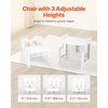 image:imageVEVOR Montessori Weaning Table and Chair Set Wooden Kids Table and Chair Set for Toddlers 15 Step Stool with Whiteboard and 3 Heights Adjustable Easy to Clean for Eating Drawing Reading PlayingWhite
