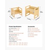 image:imageVEVOR Montessori Weaning Table and Chair Set Wooden Kids Table and Chair Set for Toddlers 15 Step Stool with Whiteboard and 3 Heights Adjustable Easy to Clean for Eating Drawing Reading PlayingNatural